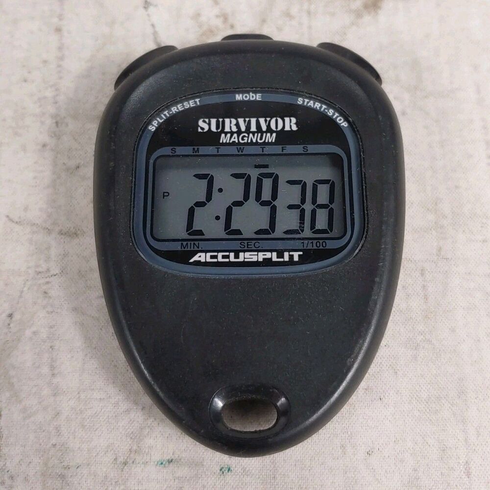 Accusplit Survivor MAGNUM Event Stopwatch Cumulative Split Large Display TESTED